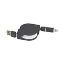 Unitek 1M 2-In-1 Retractable Usb To Micro Usb Cable With Lightning Adapter
