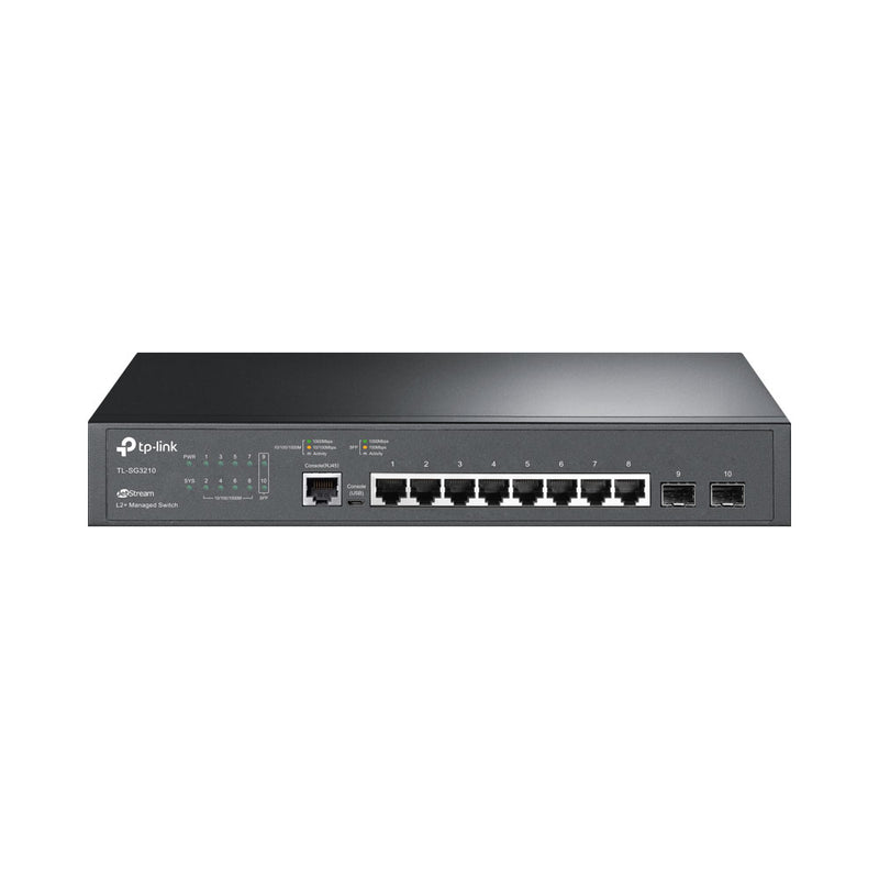 Tp-Link Jetstream Tl-Sg3210 8-Port Gigabit L2+ Managed Switch With 2 Sfp Slots