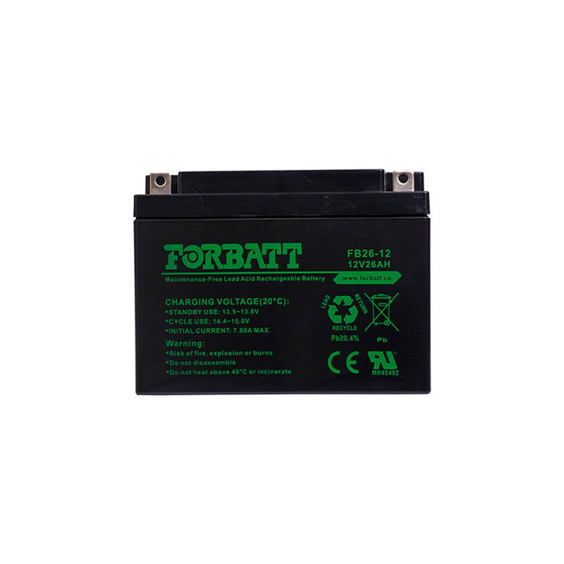 FORBATT 12V-26AH SEALED LEAD ACID MAINTENANCE FREE BATTERY ( 166X175X126 )