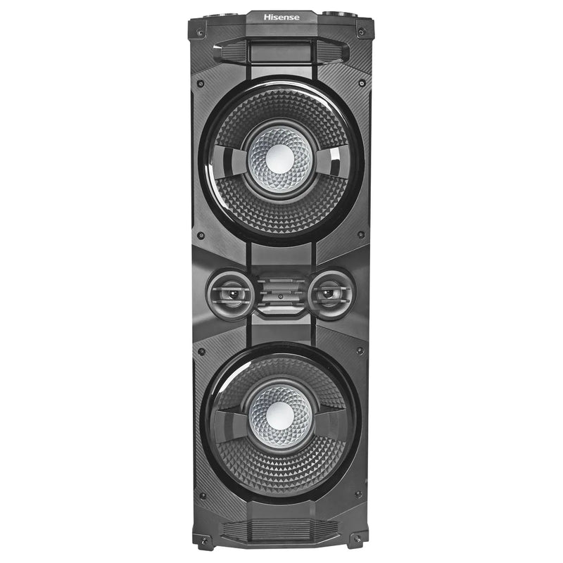 Hisense Hp130 Party Speaker - Rms 400W, Usb Mp3 Wma, Flashing Led Speakers, Bluetooth, Line In Usb Rca Karaoke Input Guitar Input Wired Party Chain, Retail Box, 1 Year Limited Warranty