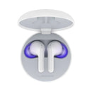 Lg Tone Free Hbs-Fn6 Bluetooth Wireless Stereo Earbuds With Uvnano Charging Case And Meridian Audio (White)