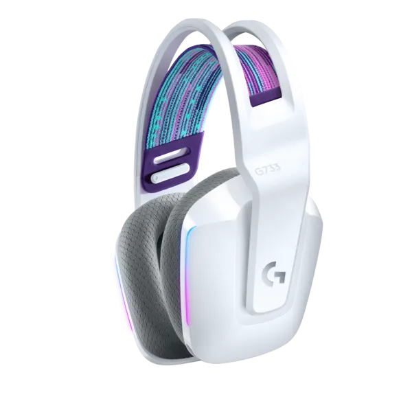 Logitech G733 Lightspeed Wireless Headset White - Lightspeed Wireless And Lightweight  Full Spectrum Lightsync Rgb  .