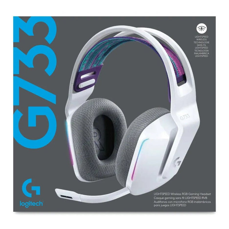 Logitech G733 Lightspeed Wireless Headset White - Lightspeed Wireless And Lightweight  Full Spectrum Lightsync Rgb  .