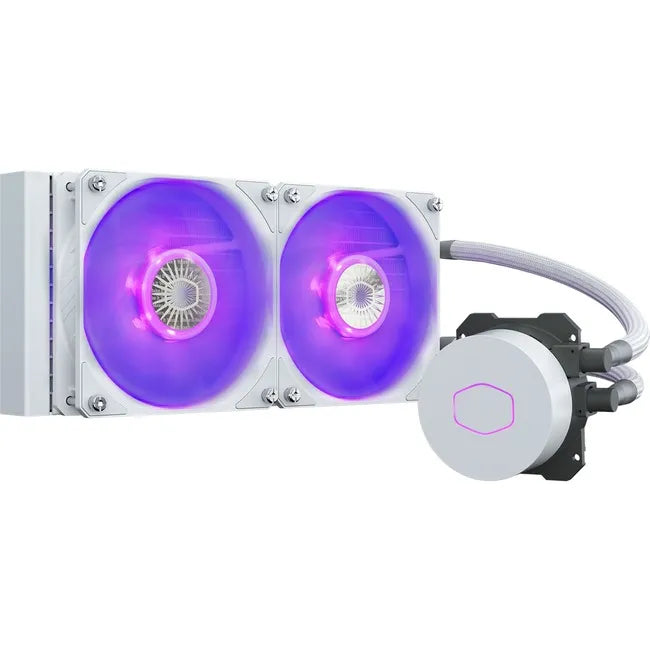 Cooler Master Masterliquid Ml240L V2 Rgb Liquid Cooler 240Mm Radiator 2X 120Mm Airbalance Rgb Fan White Edition