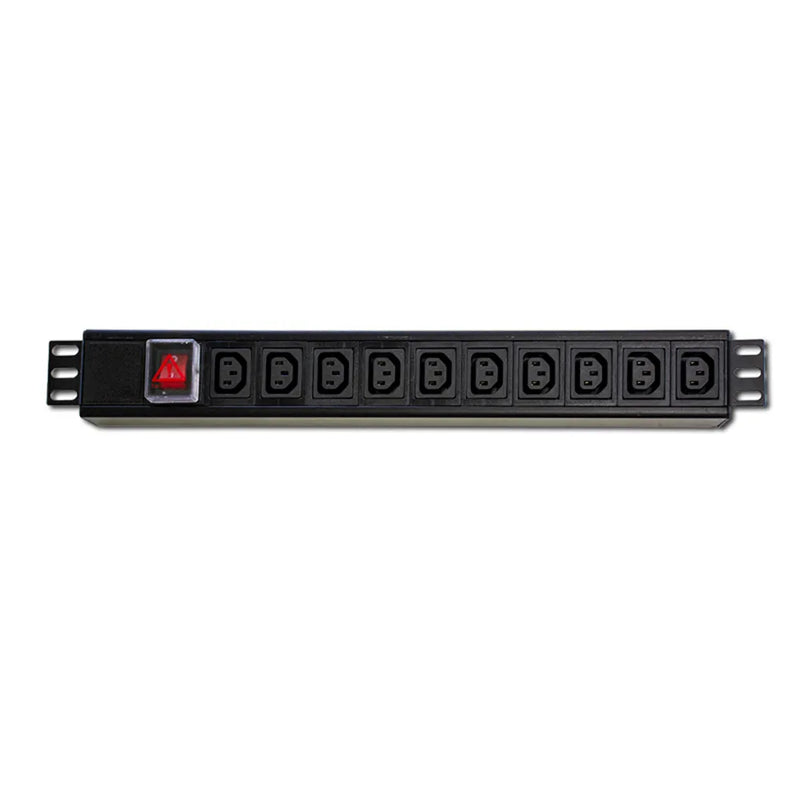 Rct 10 Way 16Amp Rackmount Power Rail - 3-Pin