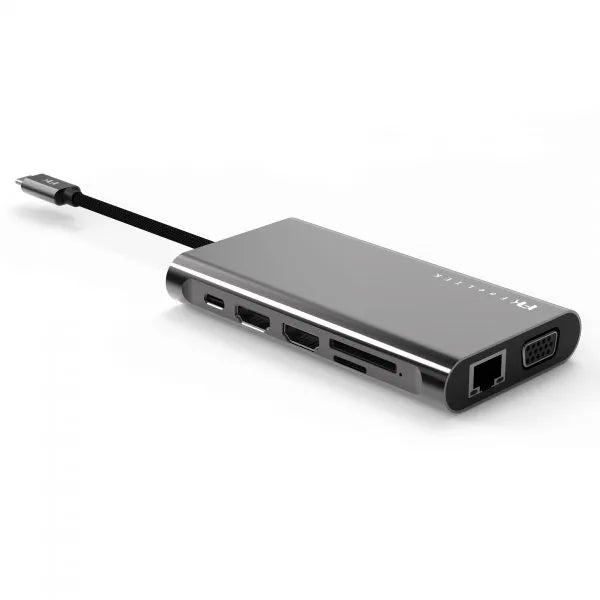 Rct Ds-Cn3270 Usb Type C Mobile Docking Station With 2*Hdmi 1*Vga 1*Rj45 3*Usb3.0 2*Usb2.0 Sd&Micro Sd Slot