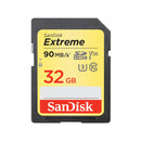 Sandisk Extreme 32gb Sdhc Memory Card Up To 90mbs. Uhs I. Class 10. U3. V30