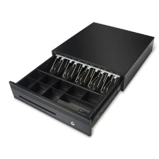 Maken Heavy Duty Cash Drawer W Ball-Bearing Black 24V Epson Rj11 Printer Kick W Micro-Switch Removable Adjustable Cash Tray