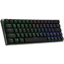 Cooler Master Sk622 Rgb Bluetooth/wireless Keyboard  Brushed Aluminum  60% Portable Layout  Blue Cherry Mx Low Profile Mechanica
