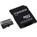 Transcend 350V 64Gb High Endurance Micro Sd Uhs-I U1 Class10 - Read 100 Mb S - Write 45Mb S - With Sd Adptor