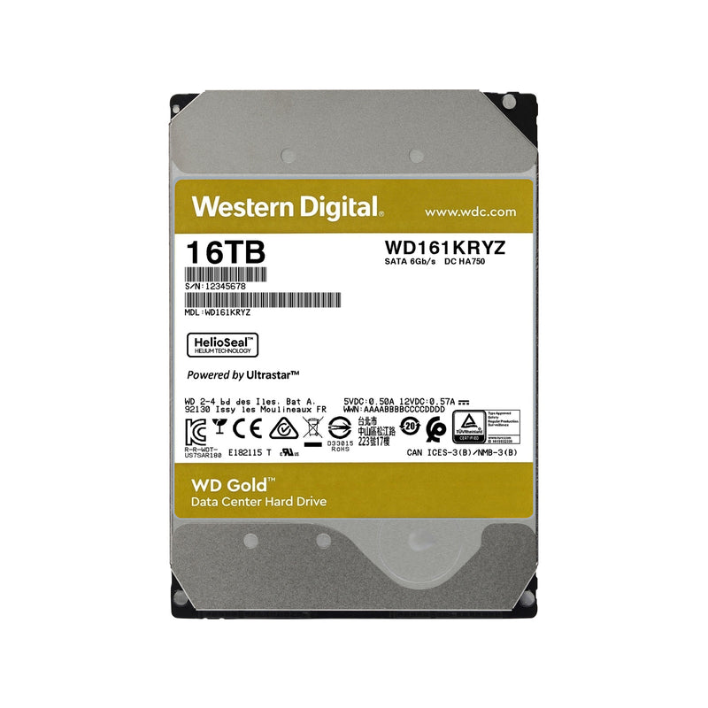 Western Digital Gold 16Tb 7200Rpm Sata 6Gbs 512Mb Cache 3.5 Inch Internal Hard Drive